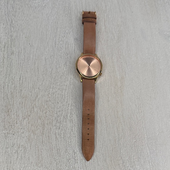 Komono Brown Leather Watch with Gold Case - Picture 1 of 1